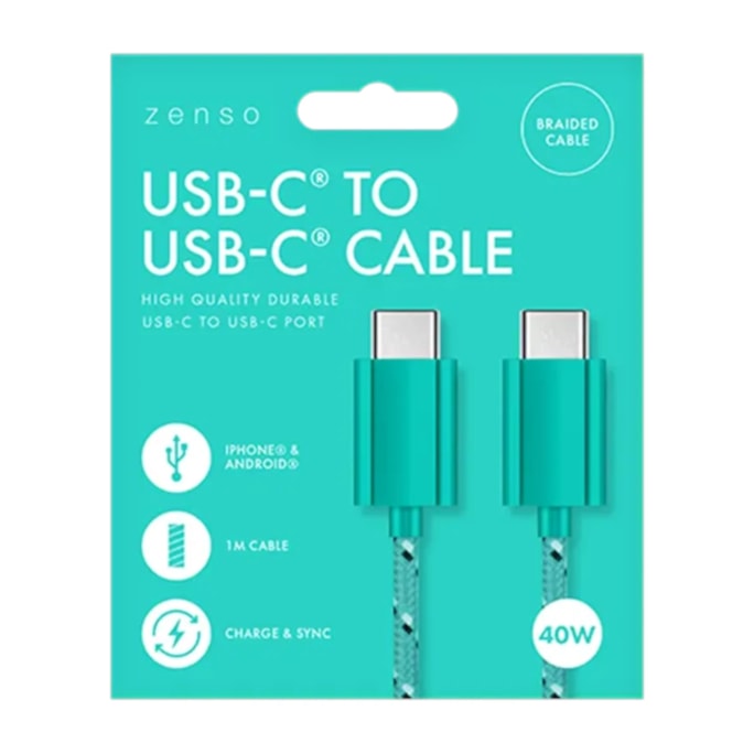 Wholesale Type-C to Type-C Braided Cable 1M | Wholesale Direct