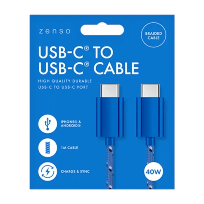 Wholesale Type-C to Type-C Braided Cable 1M | Wholesale Direct