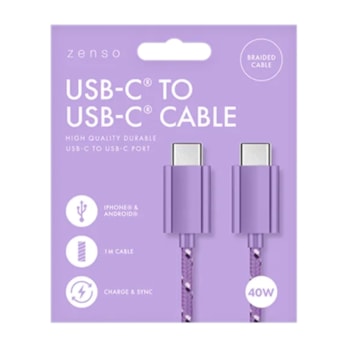 Wholesale Type-C to Type-C Braided Cable 1M | Wholesale Direct