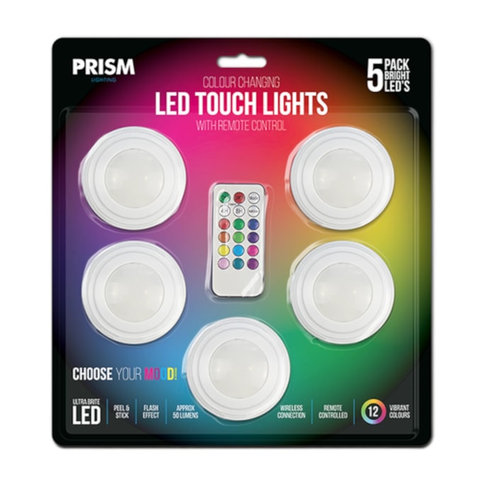 Wholesale LED Colour Changing Touch Lights 5 Pack | Wholesale Direct