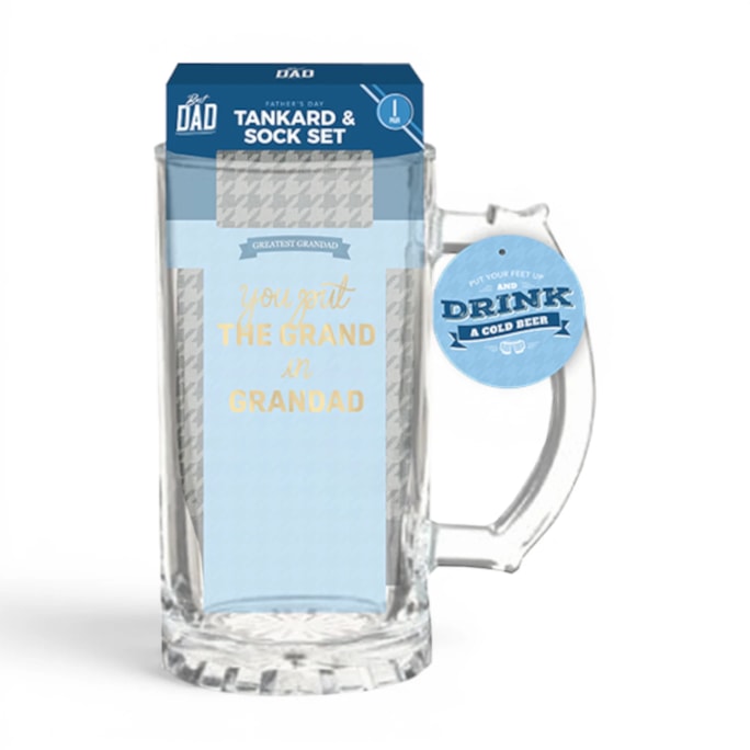 Wholesale Grandads Glass Tankard & Sock Set | Wholesale Direct