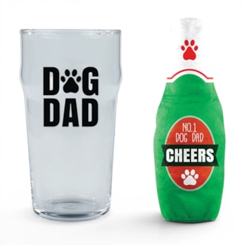 Wholesale Father's Day No.1 Dog Dad Beer Glass & Toy | Wholesale Direct Wholesale Father's Day No.1 Dog Dad Beer Glass & Toy | Wholesale Direct