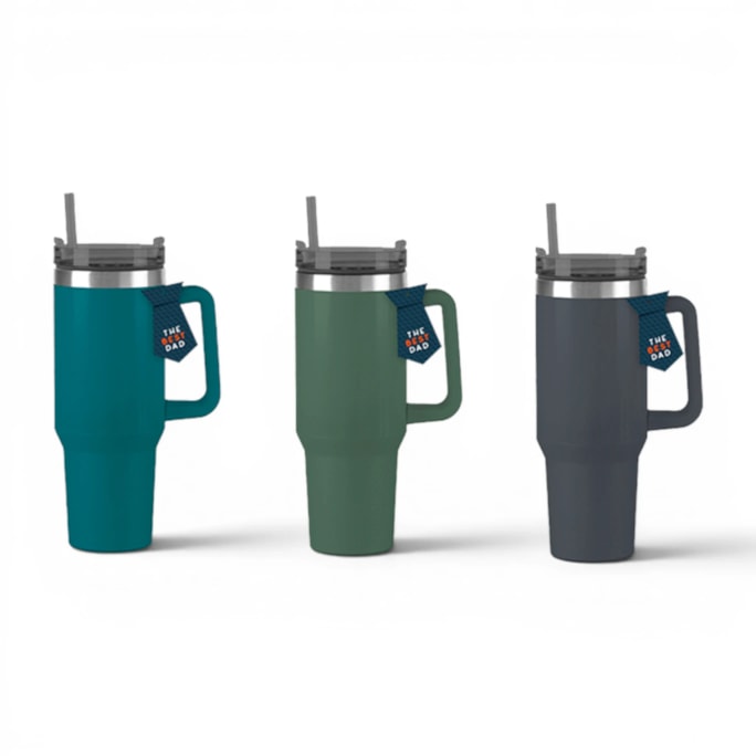 Wholesale Father's Day Double Walled Tumbler With Straw And Handle 1100ML | Wholesale Direct Wholesale Father's Day Double Walled Tumbler With Straw And Handle 1100ML | Wholesale Direct