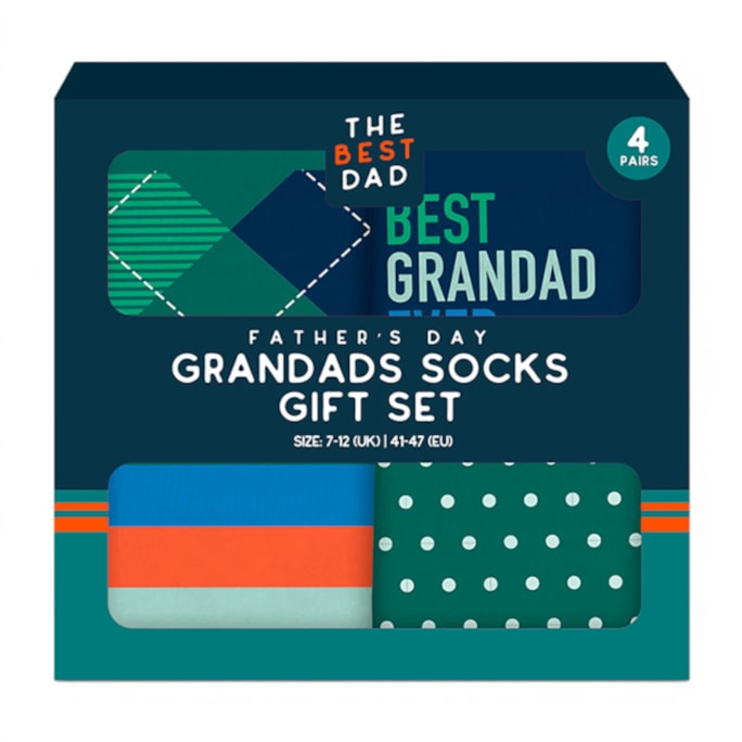 Wholesale Father's Day Grandad socks Gift Set 4 Pack | Wholesale Direct