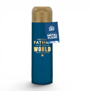 Wholesale Father's Day Foil Metal Flask 500ml | Wholesale Direct