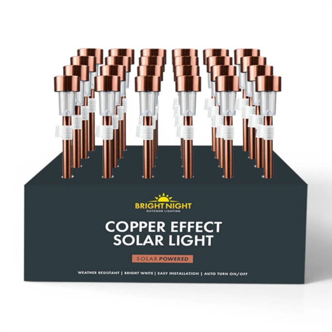 Wholesale Copper Effect Solar Stake Light CDU | Wholesale Direct