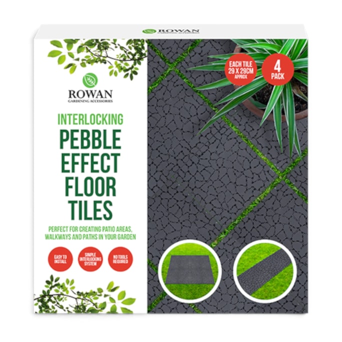 Wholesale Interlocking Pebble Effect Flooring 4pk | Wholesale Direct