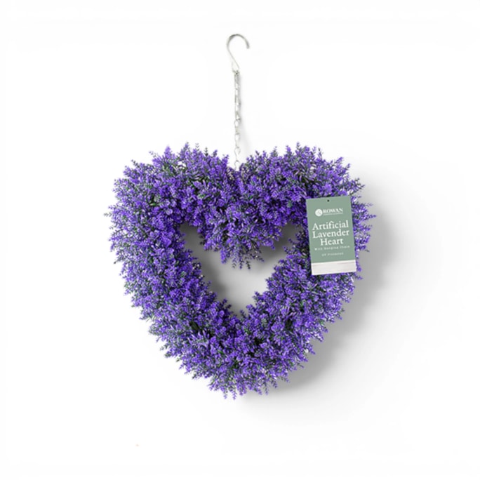 Wholesale Artificial Lavender Heart with Hanging Chain | Wholesale Direct