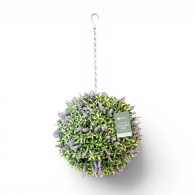 Wholesale Artificial Lavender Ball with Hanging Chain 27cm | Wholesale Direct