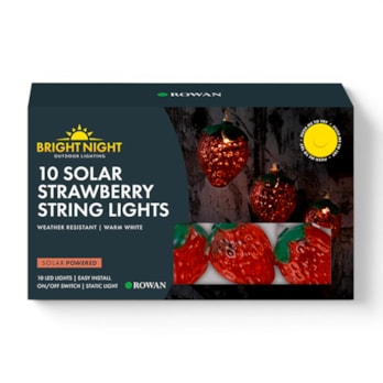 Wholesale Solar LED Strawberry String Lights 10pk | Wholesale Direct