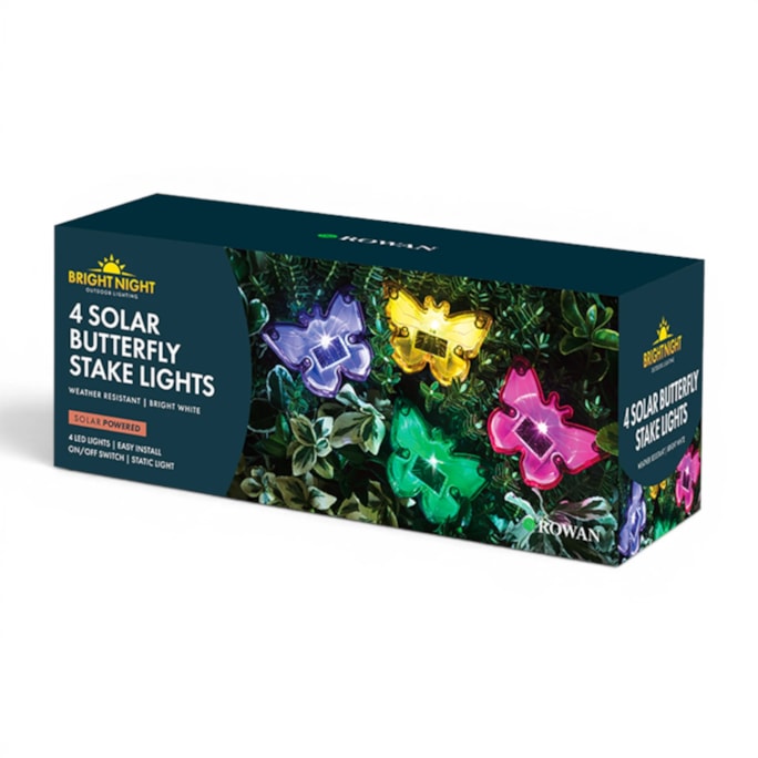 Wholesale Solar LED Butterfly Stake Lights 4pk | Wholesale Direct