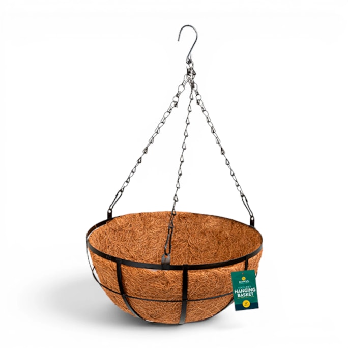Wholesale Metal Hanging Basket with Coco Liner 27cm | Wholesale Direct