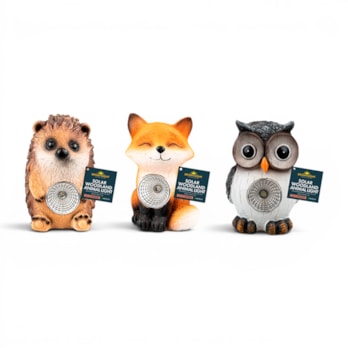 Wholesale Woodland Animal Solar Light 12cm CDU | Wholesale Direct