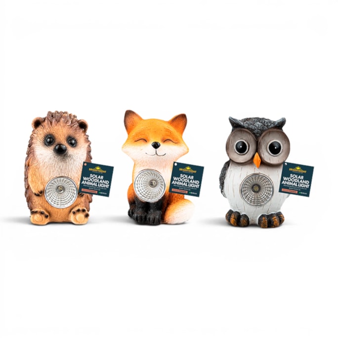 Wholesale Woodland Animal Solar Light 12cm CDU | Wholesale Direct
