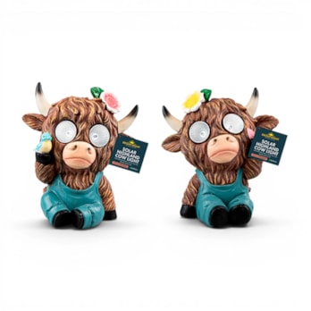 Wholesale Highland Cow Solar Light 22cm | Wholesale Direct