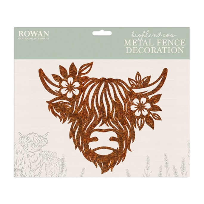 Wholesale Metal Highland Cow Fence Decoration | Wholesale Direct