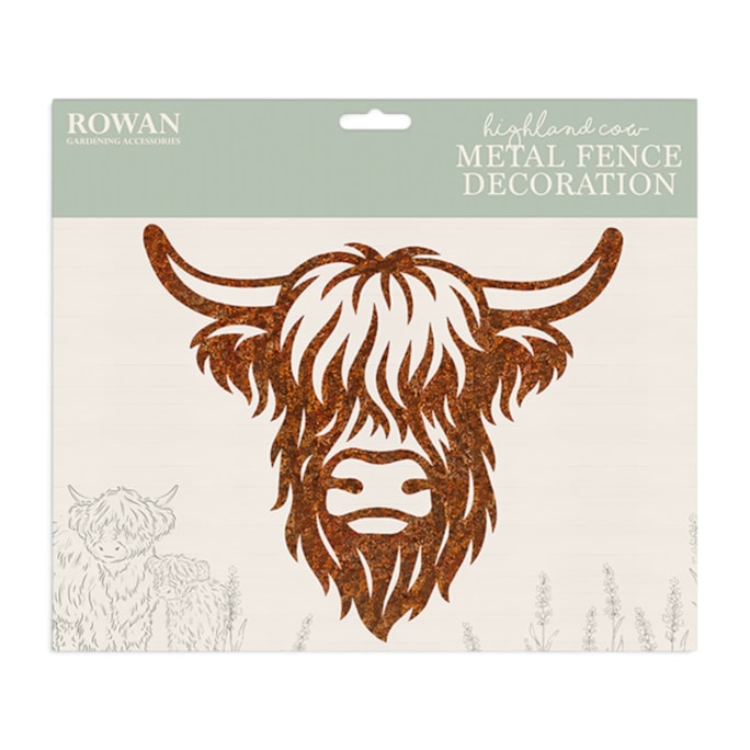 Wholesale Metal Highland Cow Fence Decoration | Wholesale Direct