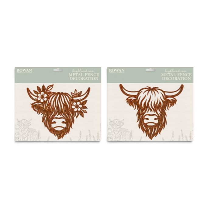 Wholesale Metal Highland Cow Fence Decoration | Wholesale Direct