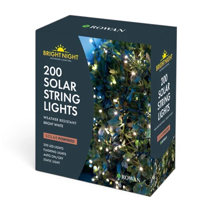 Wholesale 200 LED Solar String Lights Bright White CDU | Wholesale Direct