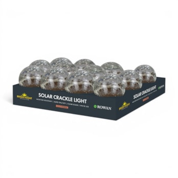 Wholesale Solar Clear Glass Crackle Ball Light CDU | Wholesale Direct