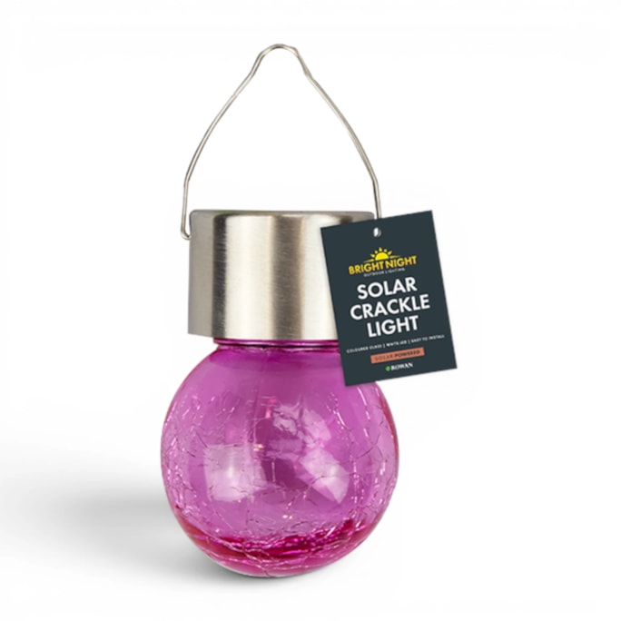 Wholesale Solar Coloured Glass Crackle Ball Light CDU | Wholesale Direct