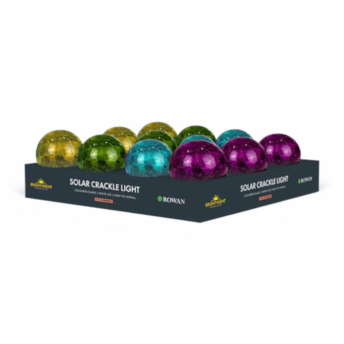 Wholesale Solar Coloured Glass Crackle Ball Light CDU | Wholesale Direct
