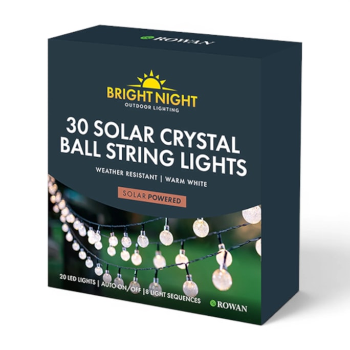 Wholesale Crystal Ball Solar String Lights Warm White | Wholesale Direct