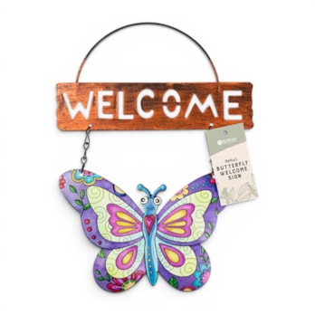Wholesale Metal Butterfly Welcome Sign | Wholesale Direct