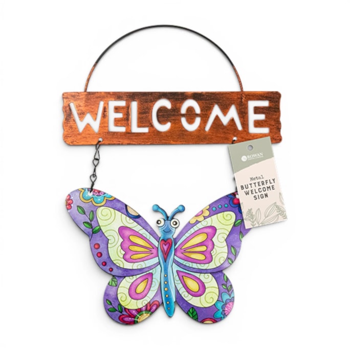 Wholesale Metal Butterfly Welcome Sign | Wholesale Direct