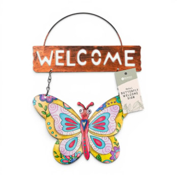 Wholesale Metal Butterfly Welcome Sign | Wholesale Direct