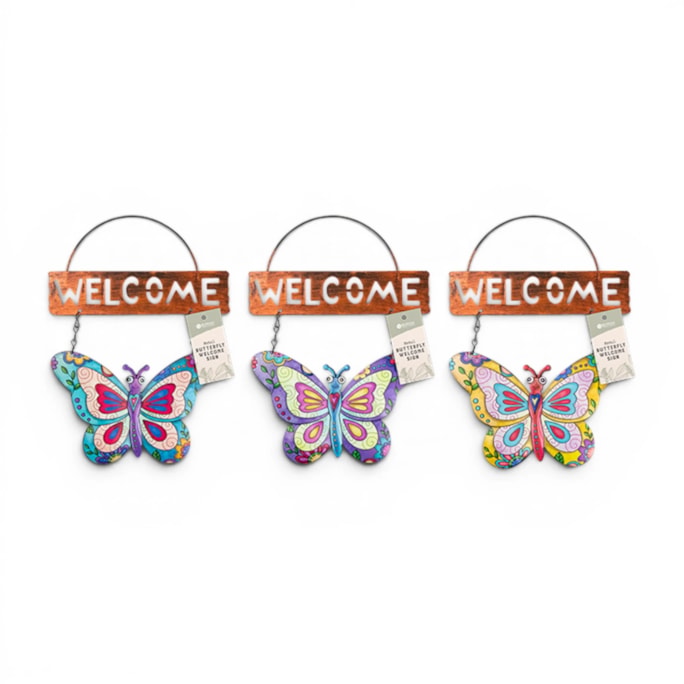 Wholesale Metal Butterfly Welcome Sign | Wholesale Direct