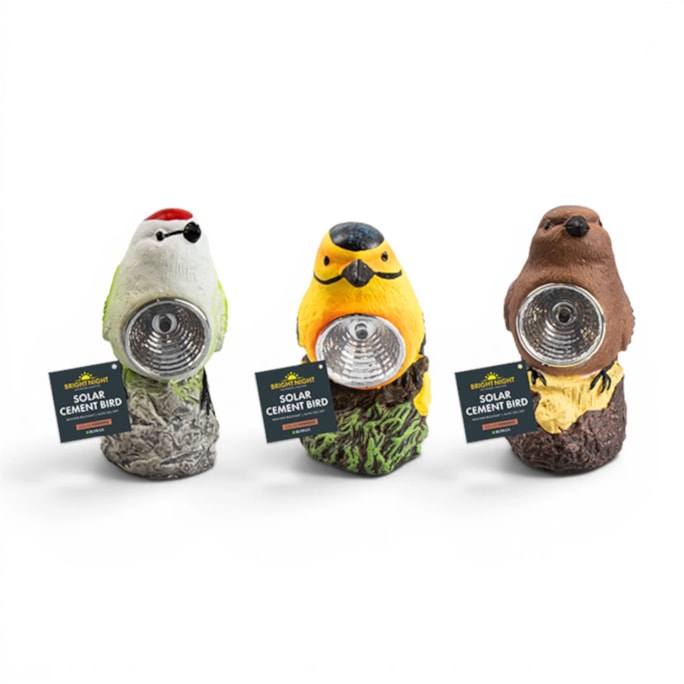 Wholesale Cement Bird Solar Light CDU | Wholesale Direct