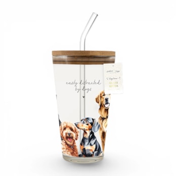 Wholesale Glass Sipper with Straw 400ML | Wholesale Direct