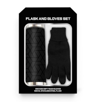 Wholesale Stainless Steel Flask & Soft Touch Gloves Set | Wholesale Direct