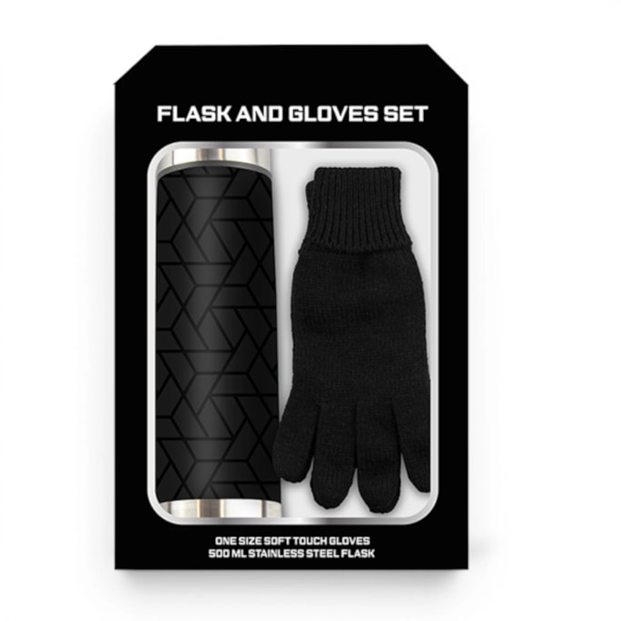 Wholesale Stainless Steel Flask & Soft Touch Gloves Set | Wholesale Direct