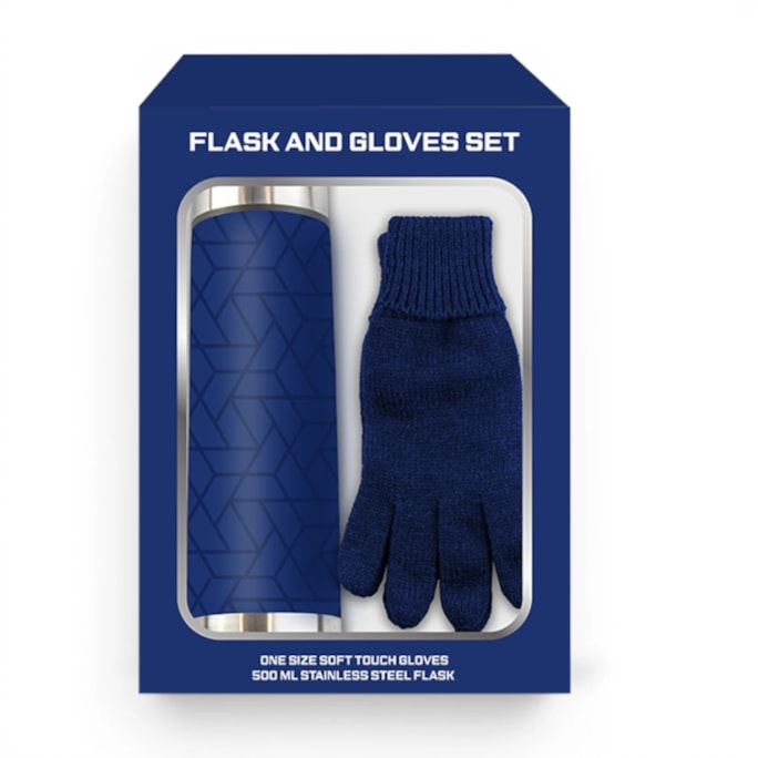 Wholesale Stainless Steel Flask & Soft Touch Gloves Set | Wholesale Direct