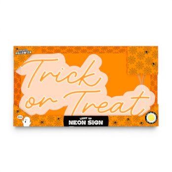 Wholesale Light Up Neon Trick Or Treat Sign | Wholesale Direct