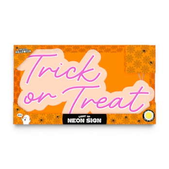 Wholesale Light Up Neon Trick Or Treat Sign | Wholesale Direct