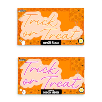 Wholesale Light Up Neon Trick Or Treat Sign | Wholesale Direct