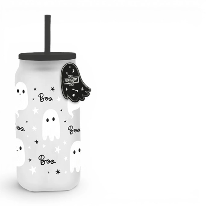 Wholesale Ghost Glass Mason Jar With Straw | Wholesale Direct