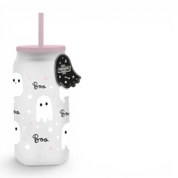 Wholesale Ghost Glass Mason Jar With Straw | Wholesale Direct