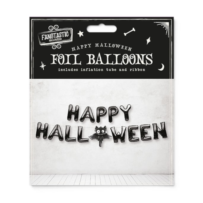 Wholesale Happy Halloween Slogan Foil Balloons | Wholesale Direct Wholesale Happy Halloween Slogan Foil Balloons | Wholesale Direct