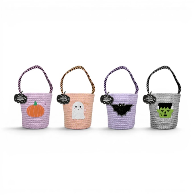 Wholesale Halloween Character Woven Bucket Bag | Wholesale Direct