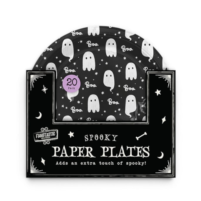 Wholesale Plastic Free Ghost Paper Plates 20pk CDU | Wholesale Direct