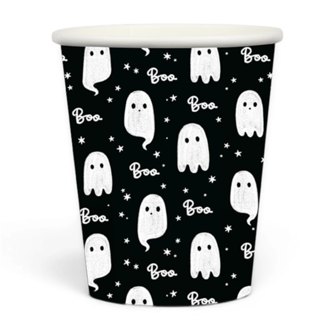 Wholesale Ghost Printed Paper Cups 20pk | Wholesale Direct