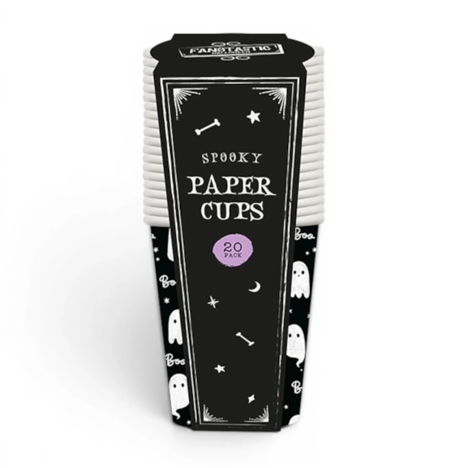 Wholesale Ghost Printed Paper Cups 20pk | Wholesale Direct