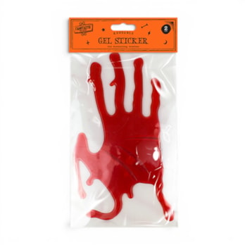 Wholesale Halloween Bloody Hands Gel Window Stickers - 2 Pack | Wholesale Direct