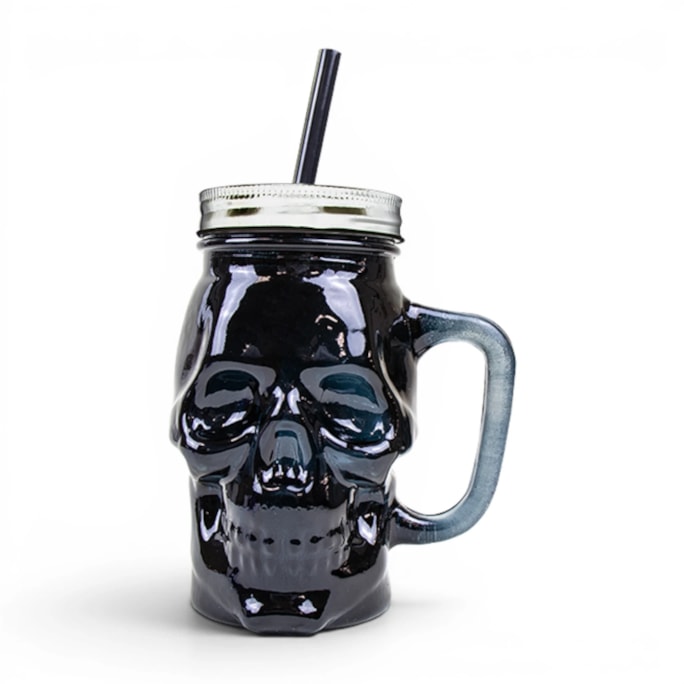 Wholesale Skull Jar With Lid & Straw | Wholesale Direct Wholesale Skull Jar With Lid & Straw | Wholesale Direct