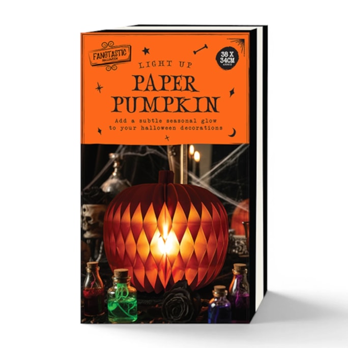 Wholesale Halloween Light Up Paper Pumpkin CDU | Wholesale Direct