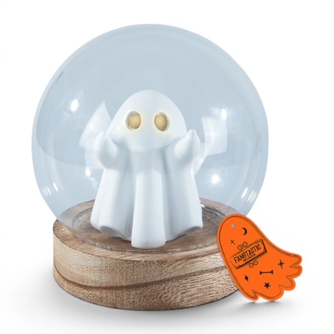 Wholesale Halloween Light Up Glass Ghost Ball | Wholesale Direct